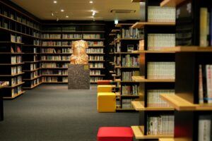 メモリアルタワー1階2階の新図書館